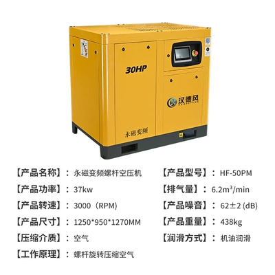 Hf30Pm+ Permanent Magnet Variable Frequency Hava kompressorları - hf-50pm-12509501270-mm