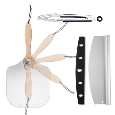 厂家现货批发不锈钢披萨切家用DIY可折叠披萨铲3件套多用途刮板切