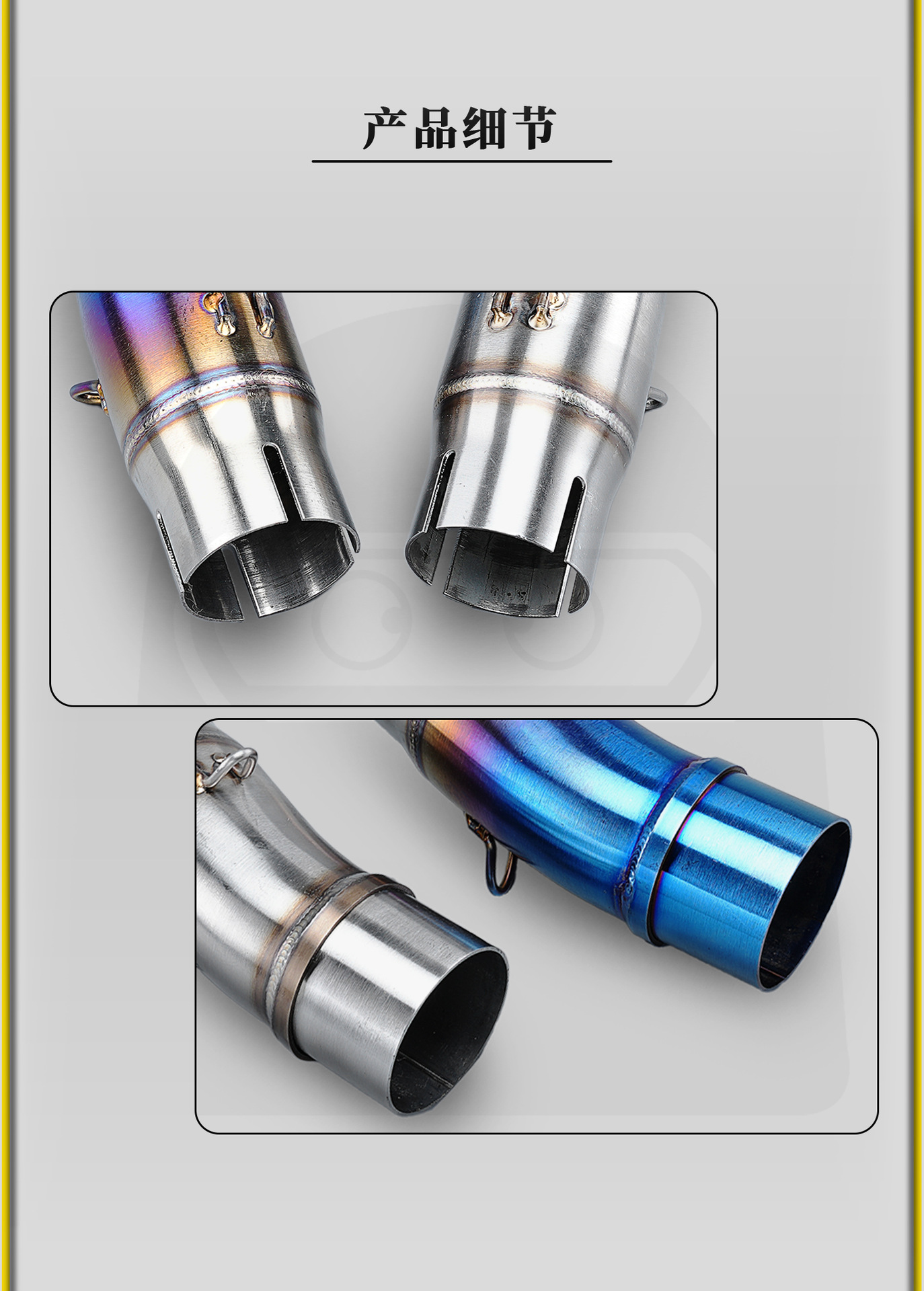 Kawasaki Ninja 400/Z400 17-23 Model Motorcycle Modified Exhaust Pipe Connected to 51mm Stainless Steel Tail Section
