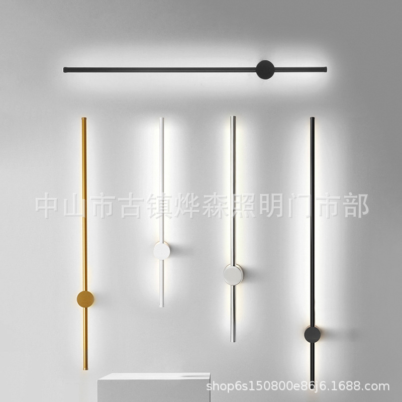Minimalist Linear Wall Lamp Led Bedroom Bedside Lamp Living Room Background Wall Study Corridor Strip-Shaped Wall Lamp Minimalist Linear Wall Lamp Led Bedroom Bedside Lamp Living Room Background Wall Study Corridor Strip-Shaped Wall Lamp