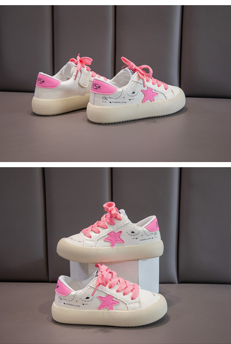 Korean version of children's leather board shoes with soft soles, spring autumn new low cut casual boys and girls,_voghion.com