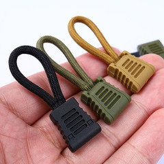 Injection molded colorful trapezoidal slider, backpack, bag, suitcase, thick rope, large zipper puller, tail rope puller