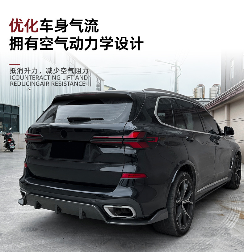 Suitable for Bmw X5 G05 m Sport 2019+ Black Warrior Rear Spoiler Corner Rear Lip Tail Lip Cross-Border Modification