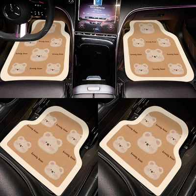 Car Carpet Diatom Mud Floor Mats, Universal - red-faced-bear-pattern-48645cm48645cm4648cm4648cm