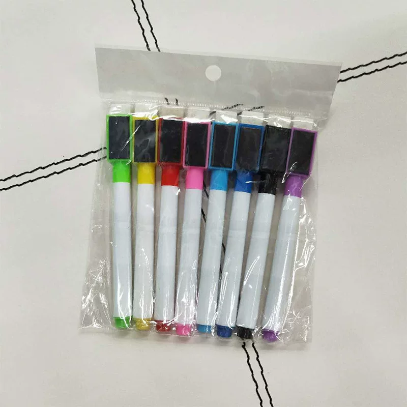 Ding Dong children's whiteboard pen can be rubbed and written with color mark penaltic pens black with brushing magnetic 8 -color whiteboard pen