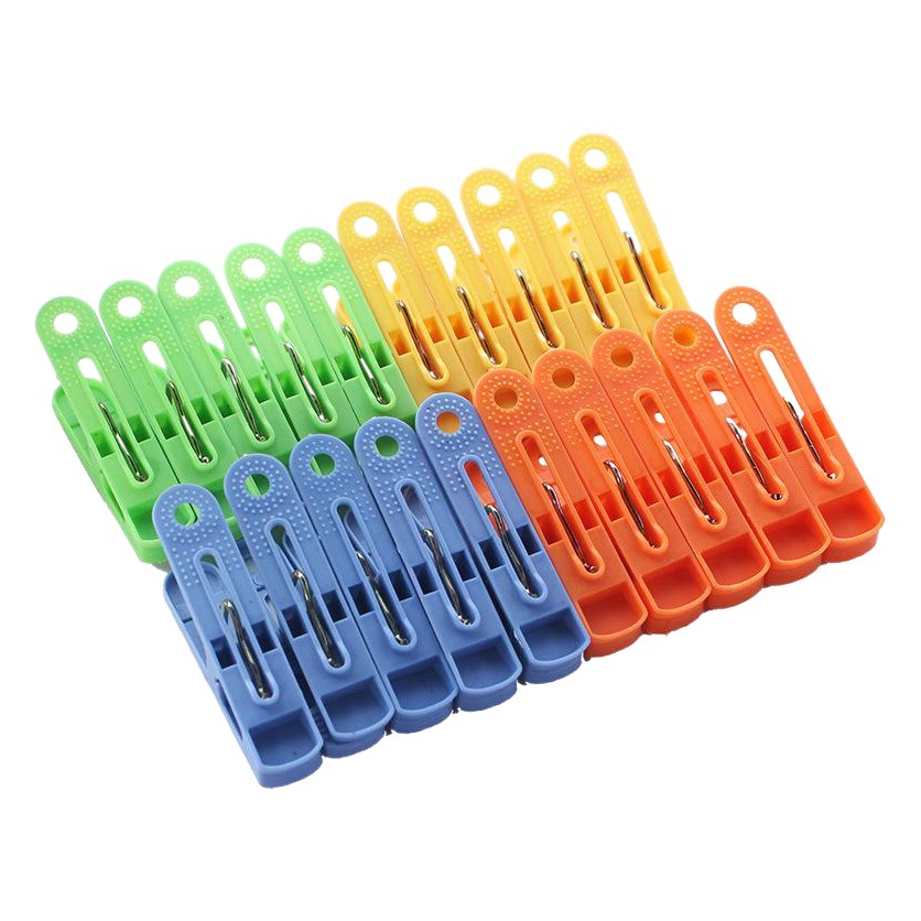 A prueba de viento de plástico de tamaño pequeño clip toalla ropa calcetines ropa interior que cuelga multi-clip colgador de secado edredón ropa clip 20 pack