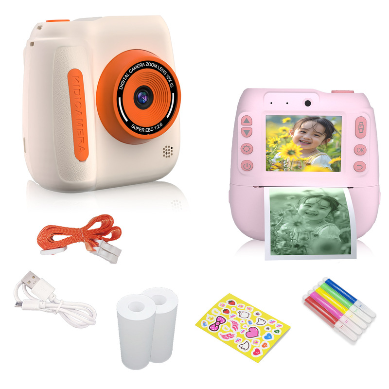 Cross-Border New Children's Instant Print Camera High-Definition Dual Camera Color Digital Printable Camera Toy