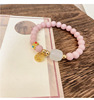 Brand fuchsia crystal bracelet, pendant, jewelry, Korean style, moonstone, wholesale