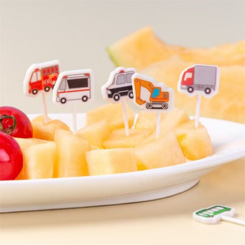 Japón hogar dibujos animados horquilla de fruta creativa para niños animales lindos horquilla de fruta de plástico set Bento stick