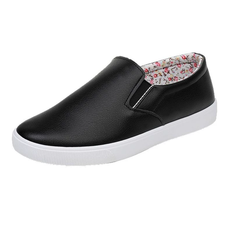 Другая марка удобные лоферы на slip-on весенние — дышащие белые или черные, легкая повседневная обувь для мам, медсестер