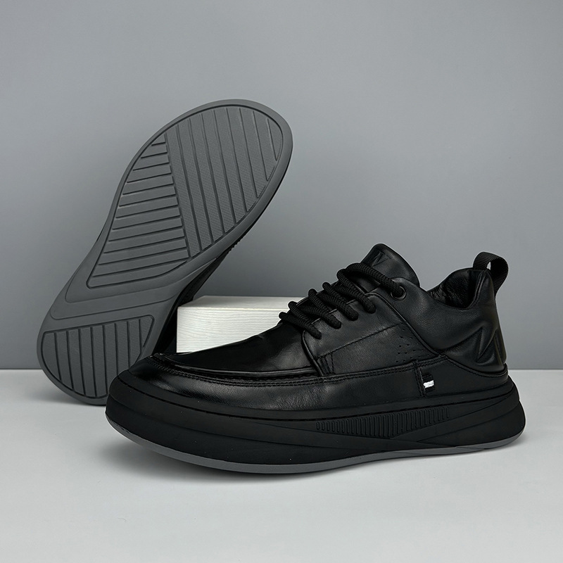 가죽 운동화 남성용 트렌디 한 올매치 캐주얼 신발 유럽 역 광대 신발 하이 엔드 귀여운 못생긴 망고 신발