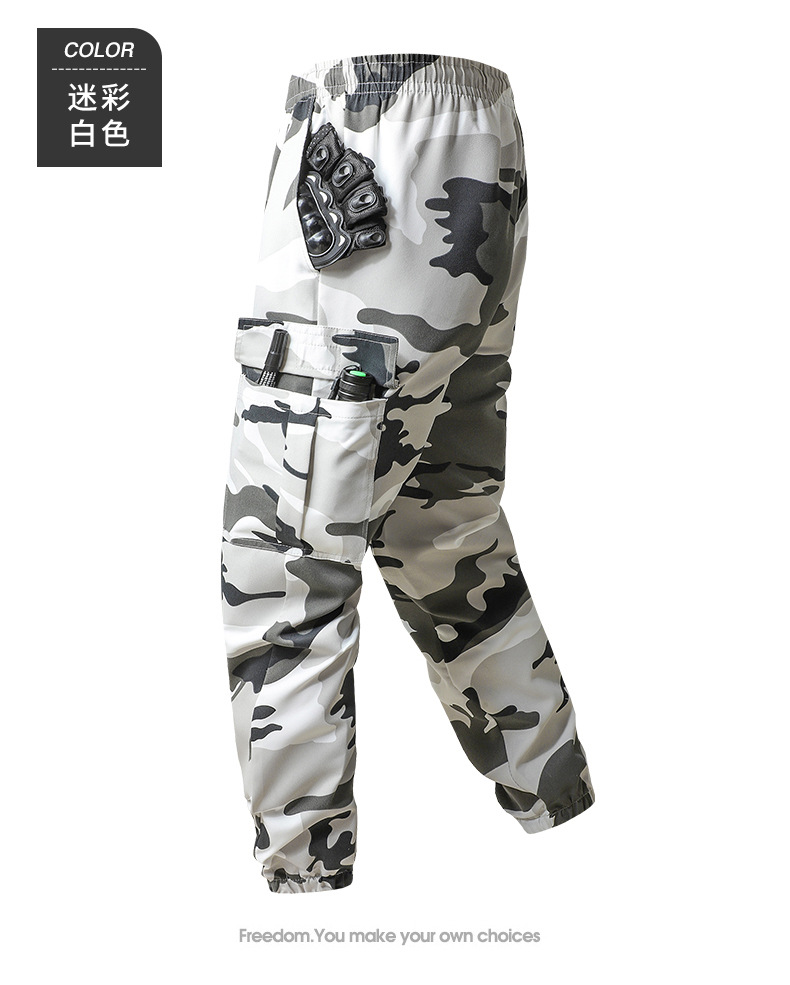 Pantalones de Trabajo de Camuflaje para Hombre de Poliéster Resistente al Desgaste para Ocio