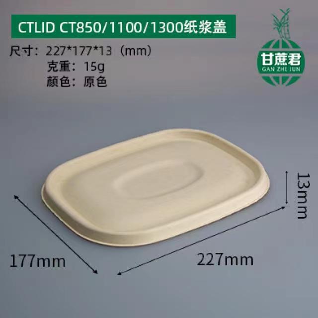 Pulpa de caña de azúcar degradable desechable ensalada de frutas ligera para llevar lonchera de picnic rectangular