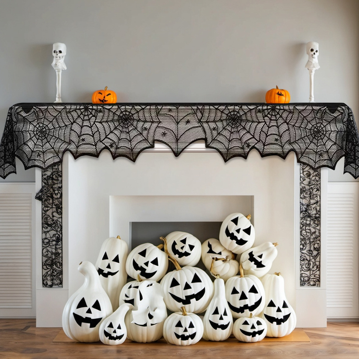 Transfronterizo Qimao negro encaje tabla bandera Amazon SHEIN tabla de Halloween tabla bandera TEMU en stock