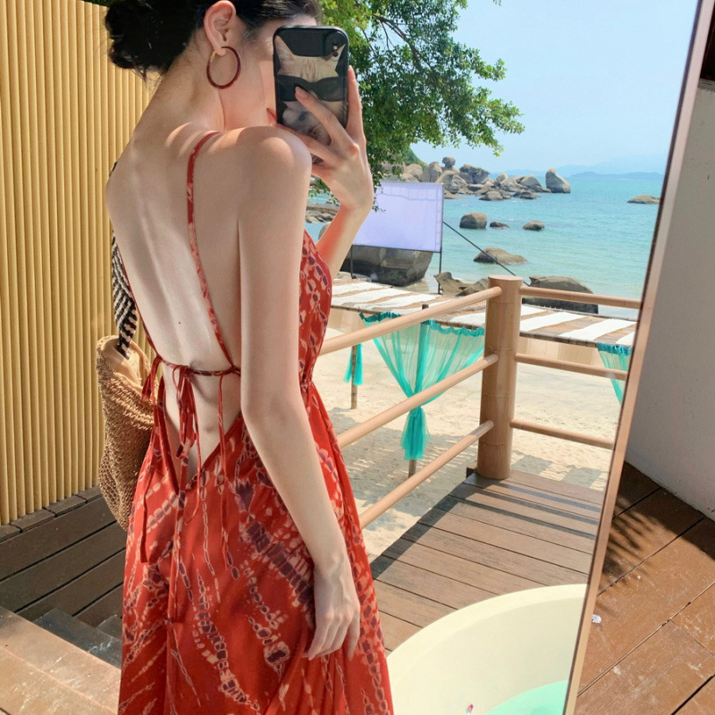 タイの海辺のリゾート風サスペンダースカート|undefined