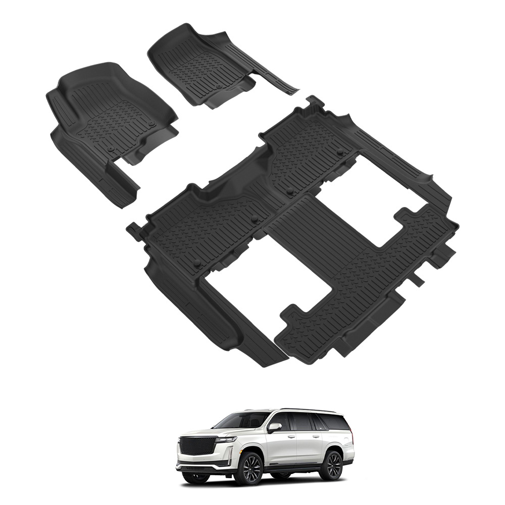 Txinrui Aplicable Cadillac Escalade Alfombrilla de coche Escalade Alfombrilla de pie 5Dtpe especial para alfombrilla de caja trasera