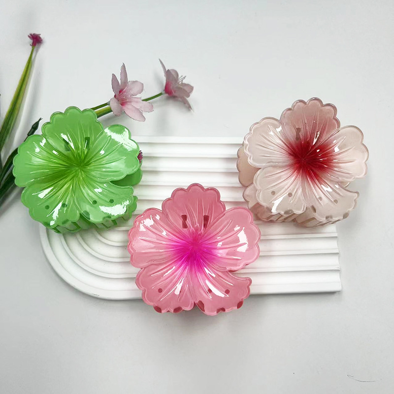 38g Weight Hair Clip, Hair Claws Hair Accessories Type 1 Piece Quantity Daily Occasion Resin Material Fish, Shark, Plumeria Pattern All Seasons Season Women's Gender Vacation, Sweet Style Vacation Sweet Women's Fish Shark Plumeria Resin Hair Clip Hair Claws 7