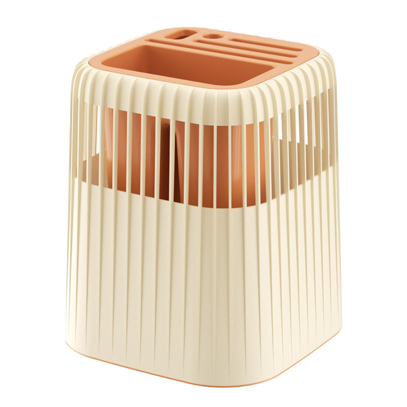 La encimera del cuchillo giratorio multifuncional se divide en celdas para drenar el estante de la cocina doméstica, los utensilios de cocina contienen cajas, palillos y cuchillos.