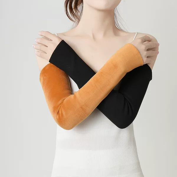 Elbow Guard Joint Cover Wrist Guard Velvet Integrated Velvet Thickened Men's and Women's Elbow Extended Arm Cover Warm and Cold-proof