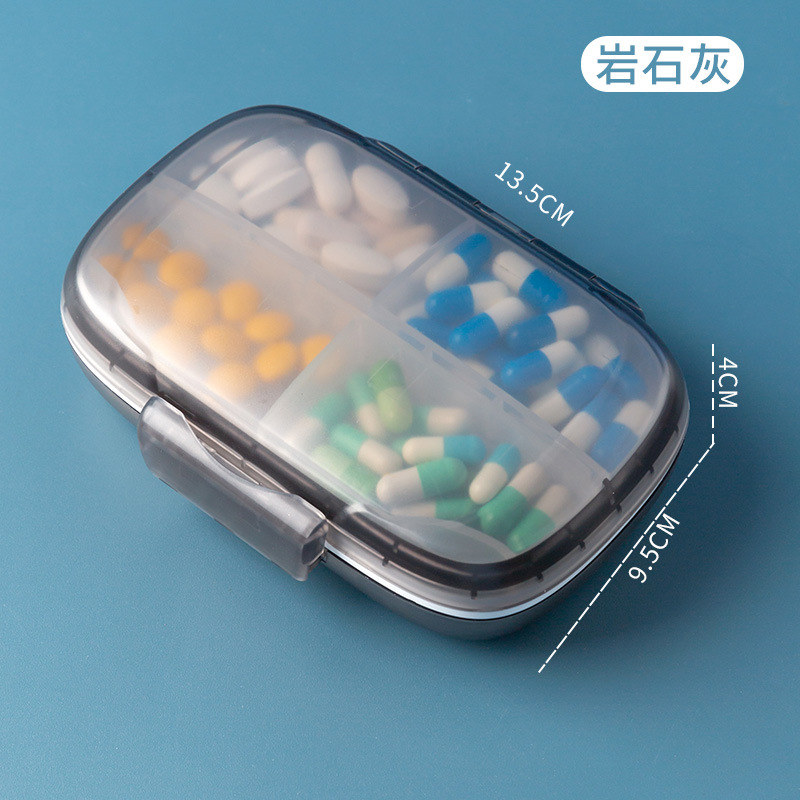 Caja de medicina doméstica sellada portátil una semana de embalaje caja de Medicina de gran capacidad multi-red impermeable portátil cuadrado pequeña caja de medicina