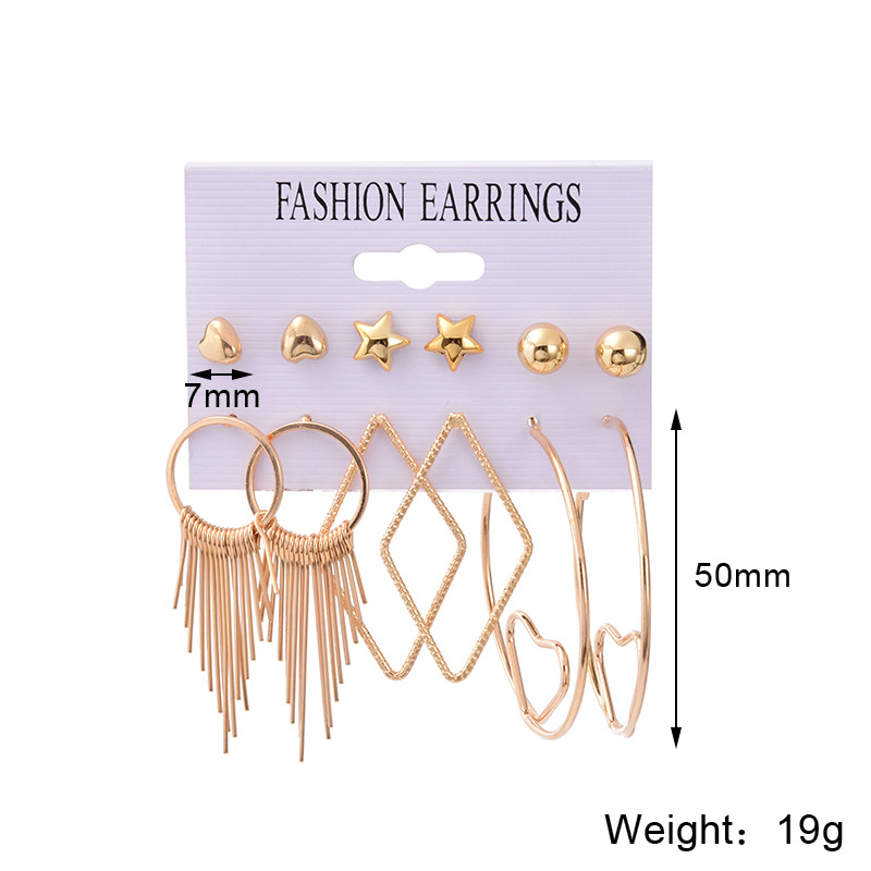 Fashion Round Heart Shape Alloy Plating Inlay Rhinestones Pearl Womenu0027S Earrings 1 Set