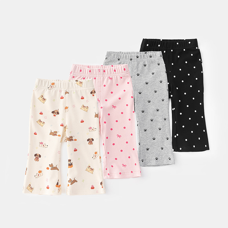 Girls' Pants Thin Summer Female Baby Casual Leggings Children's Flared Pants Summer Capri Pants 5310