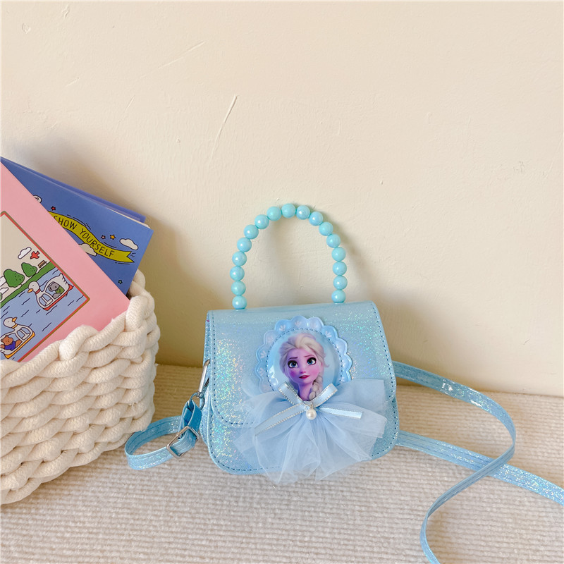 Bolso infantil para niñas nuevo estilo princesa Aisha bolso de hombro portátil de la princesa de nieve bolso de luces de moda