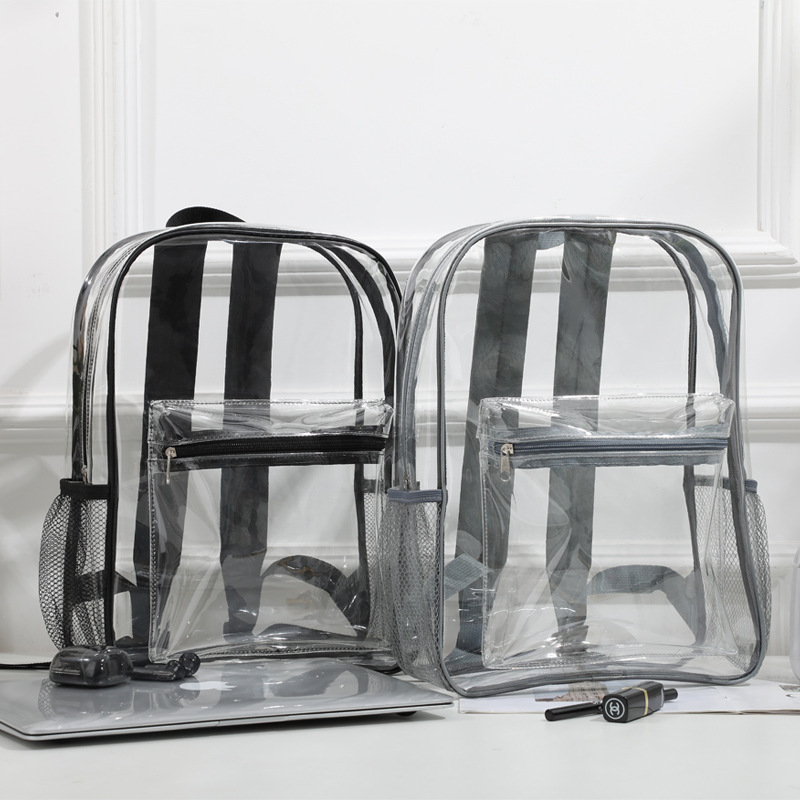 越境アマゾン透明バックパック防水PVC収納大容量学生用バッグ男女兼用バックパックゼリーバッグ