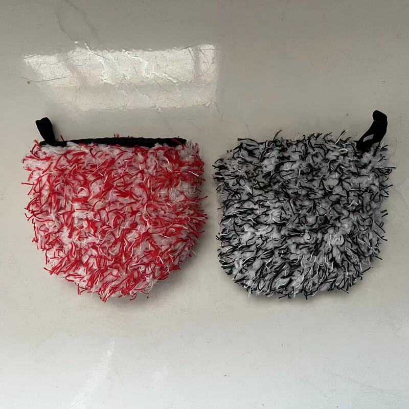 Car Wheel Hub Cleaning Finger Coat Microfiber Thickened Car Cleaning Gloves Strong Absorbent Long Hair Car Washing Cleaning Gloves