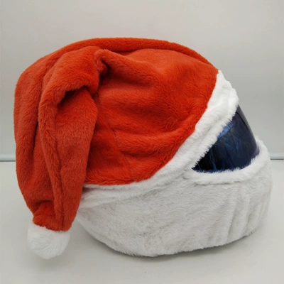 Motosiklet dəbilqələri Full-Face Plush Cartoon Helmet Protective - santa-claus