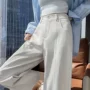 女士高腰薄款直筒阔腿裤