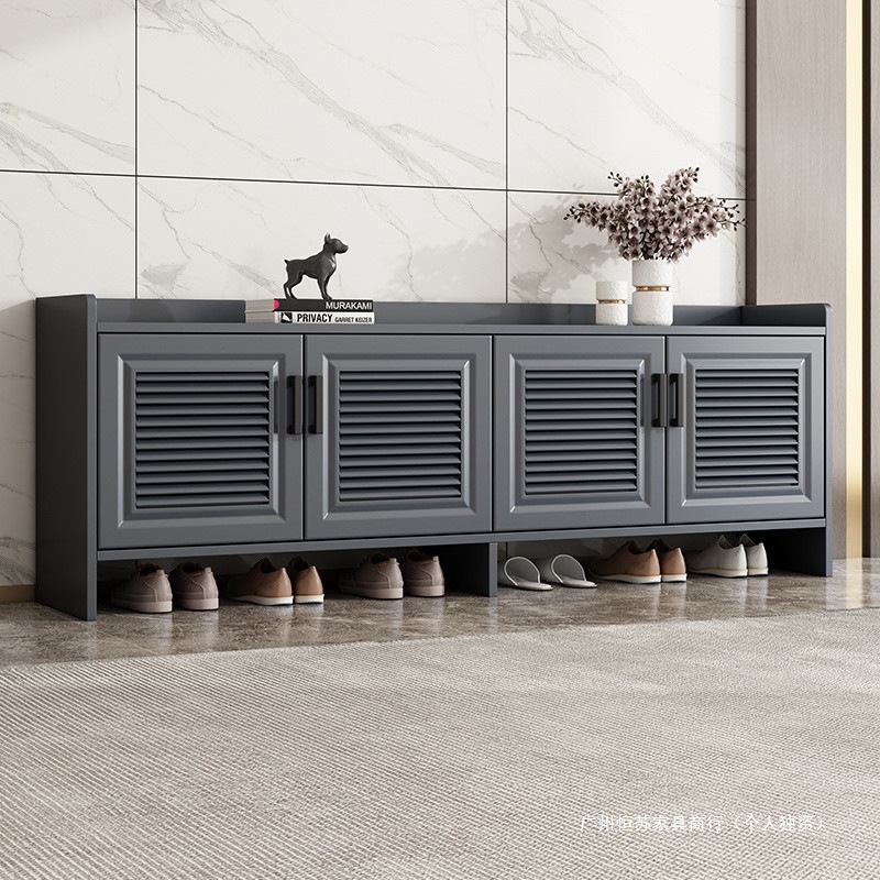 Yla All-Aluminum Alloy Low Shoe Cabinet Home Door Outdoor Waterproof Sun Protection Outdoor Shoe Changing Stool Courtyard Storage Cabinet