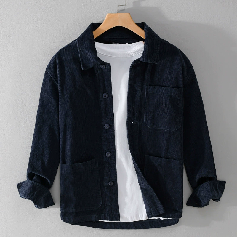 Autumn corduroy comfortable jacket for leisure, oversize