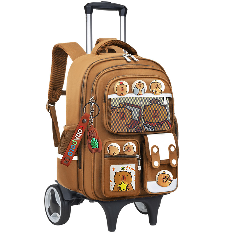 Nuevas mochilas de tirón para estudiantes de primaria 1236 grados niños escaleras de dibujos animados mochila de hombro de gran capacidad para hombres y mujeres