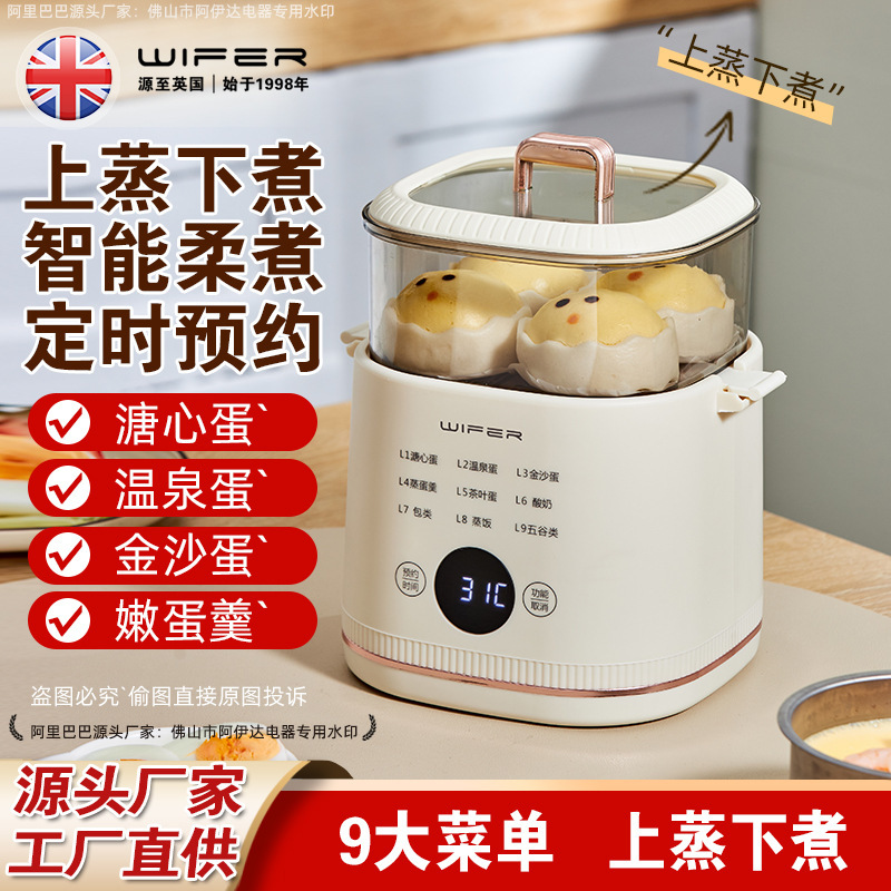 智能蒸蛋机煮蛋器早餐机溏心蛋温泉蛋多功能早餐机家用迷你煮蛋器|undefined