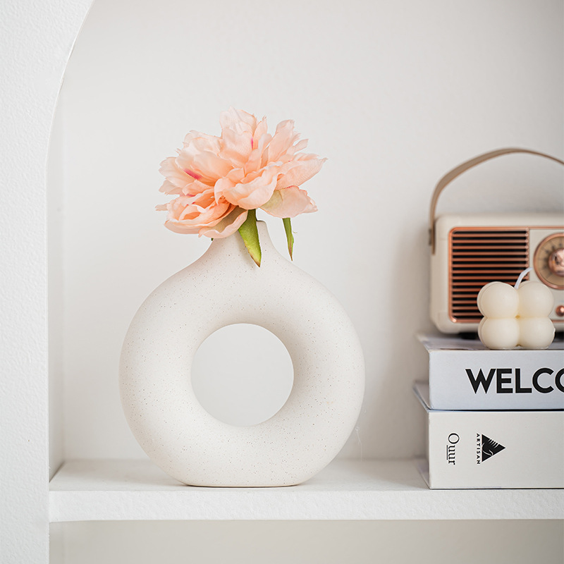 Geometría set vasos de cerámica artesanía explosiva set de tres piezas decoración del hogar creativa adornos al por mayor transfronterizos