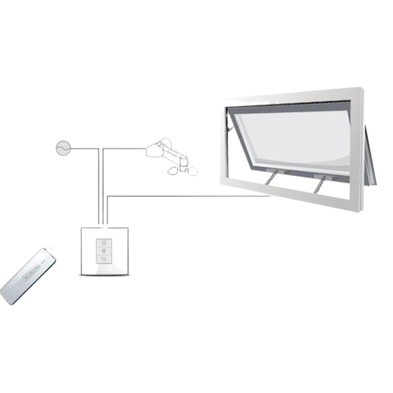 Abridor de ventana eléctrico controlador de interruptor inteligente sensor de viento y lluvia ventana abridor accesorios claraboyas sensor de lluvia inalámbrico