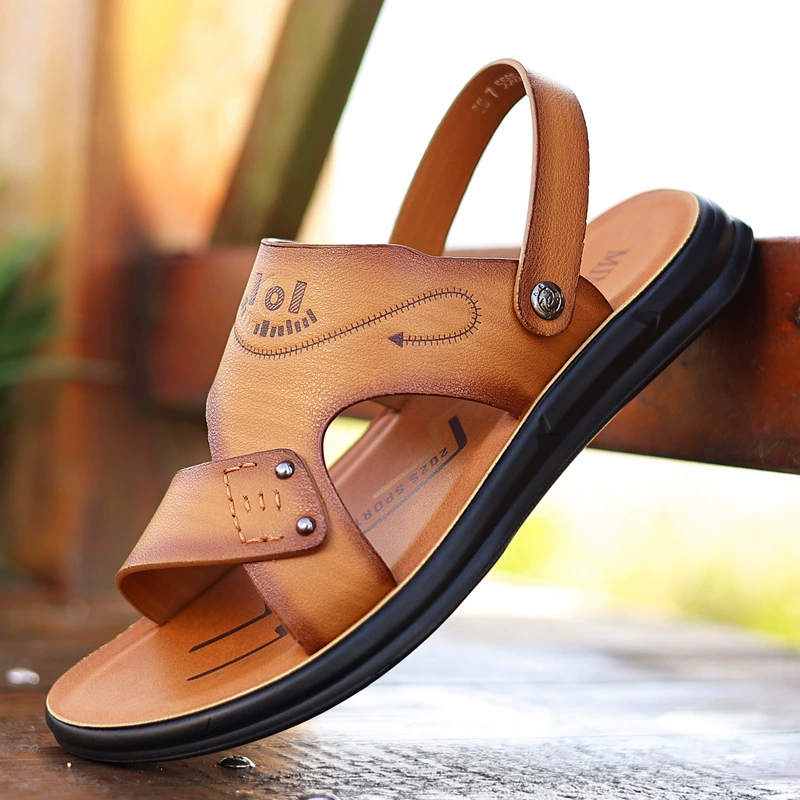 Летние мужские сандалии 2023 новые сандалии, сандалии, мужские пляжные тапочки с мягкой подошвой, мужские пляжные тапочки для отдыха, прилив