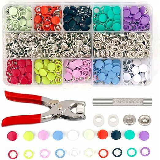 Colorful Solid Hollow Five-Claw Buckle Combination Set Hand Pressure Pliers Metal Four-Button Snap Button Five-Claw Buckle Installation Tool