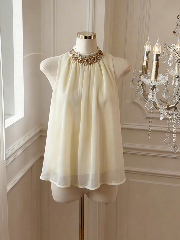 Real Price Guaranteed, High-End Diamond Chain Sleeveless Halter Top for Women, Loose Fit, Slimming Blouse for Petite Figures Real Price Guaranteed, High-End Diamond Chain Sleeveless Halter Top for Women, Loose Fit, Slimming Blouse for Petite Figures