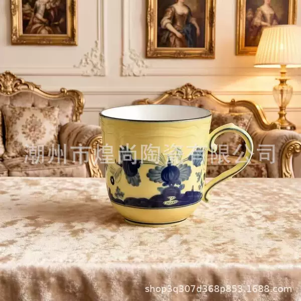 European-Style Ginori Series Ceramic Mugs, Large-Capacity Porcelain Mugs, Water Cups, Paired Cups, Gift Tea Cups