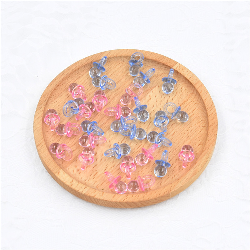 Acrílico transparente chupete bautismo bebé ducha Luna Llena regalo niño niña decoración 30 unids