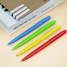 简 工厂生产创意简约彩色塑料广告圆珠笔中性笔可印刷logo按动款