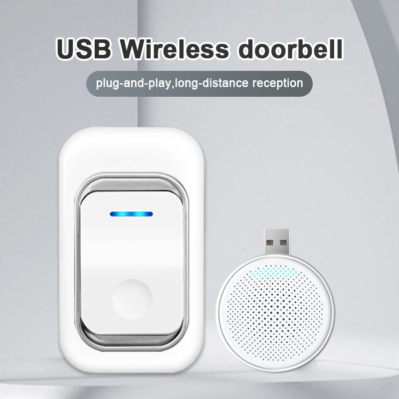 2025 cross-border new wireless doorbell USB power supply long-distance doorbell a variety of music manufacturers wholesale