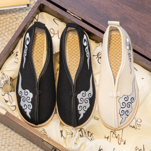 Boys' Hanfu Shoes Antique Old Beijing Cloth Shoes Children's Ancient Clothing Shoes Baby's Handmade Tang Suit Matching Horse-faced Skirt Shoes