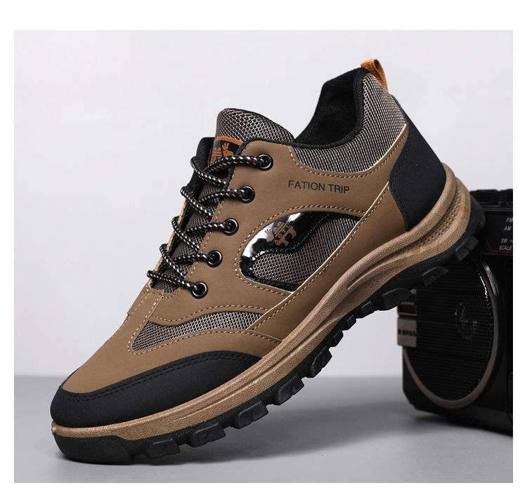 ShoeGlobe Construction Site Outdoor Middle-Aged And Elderly Sports Shoes Mountaineering Men's Wear-Resistant Waterproof Anti-Slip_voghion.com