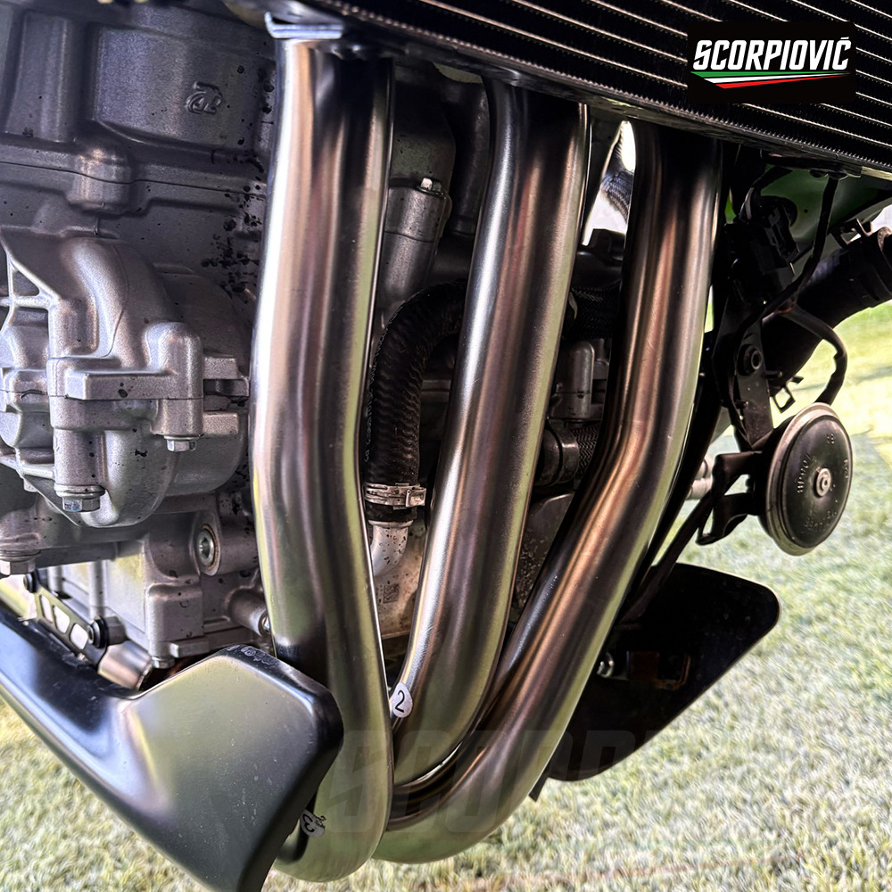 Motorcycle Exhaust Pipe Full Set Suitable for Cfmoto 675Sr Stainless Steel Dual Outlet Front and Rear Exhaust Kit