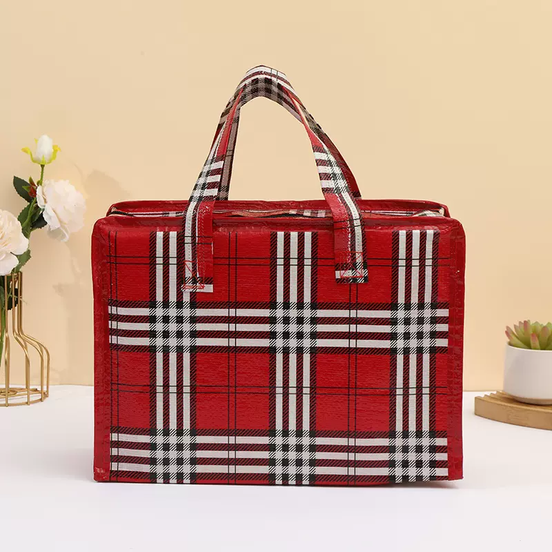 现货批发加厚编织手提购物袋防水大容量礼品袋可折叠杂物收纳袋