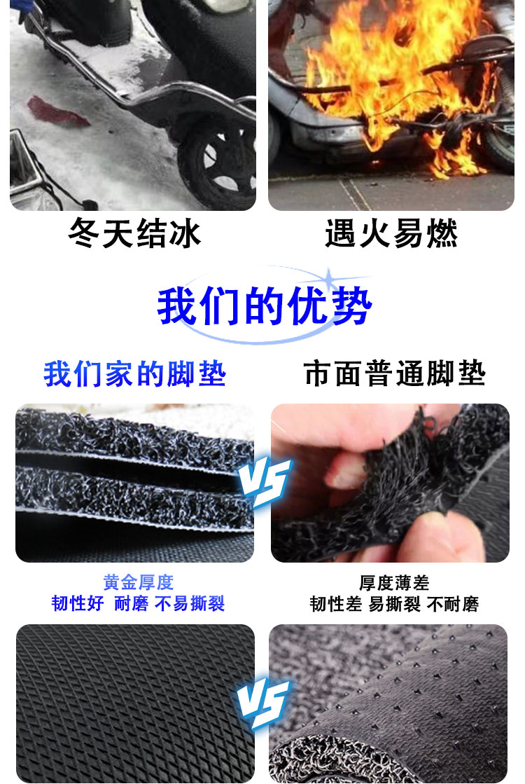 Taiwan Bell Sky EB Electric Vehicle Foot Pad Electric Self-version TDT774Z Silk Ring Foot Pad Seat Cover Waterproof Anti-skid Customization