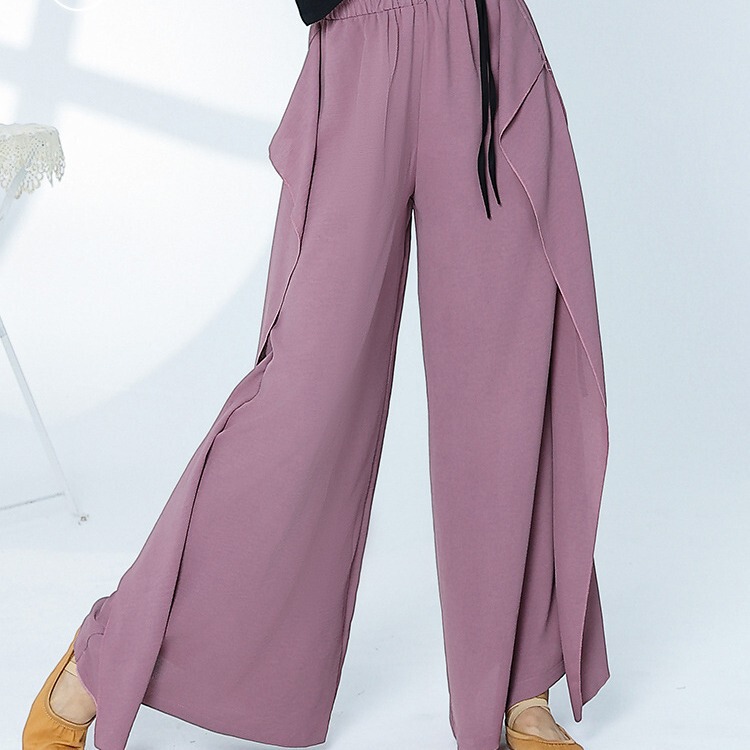 Shanran Tang autumn and winter modern dance practice pants straight loose classical dance dance pants women's body wide leg slimming elegant Shanran Tang autumn and winter modern dance practice pants straight loose classical dance dance pants women's body wide leg slimming elegant